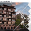 تصميم واجهات معمارية مع عمل لوح تنفيذية