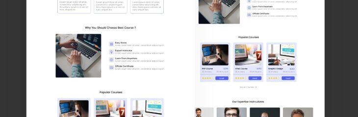 صفحة هبوط (ويب)- online Courses