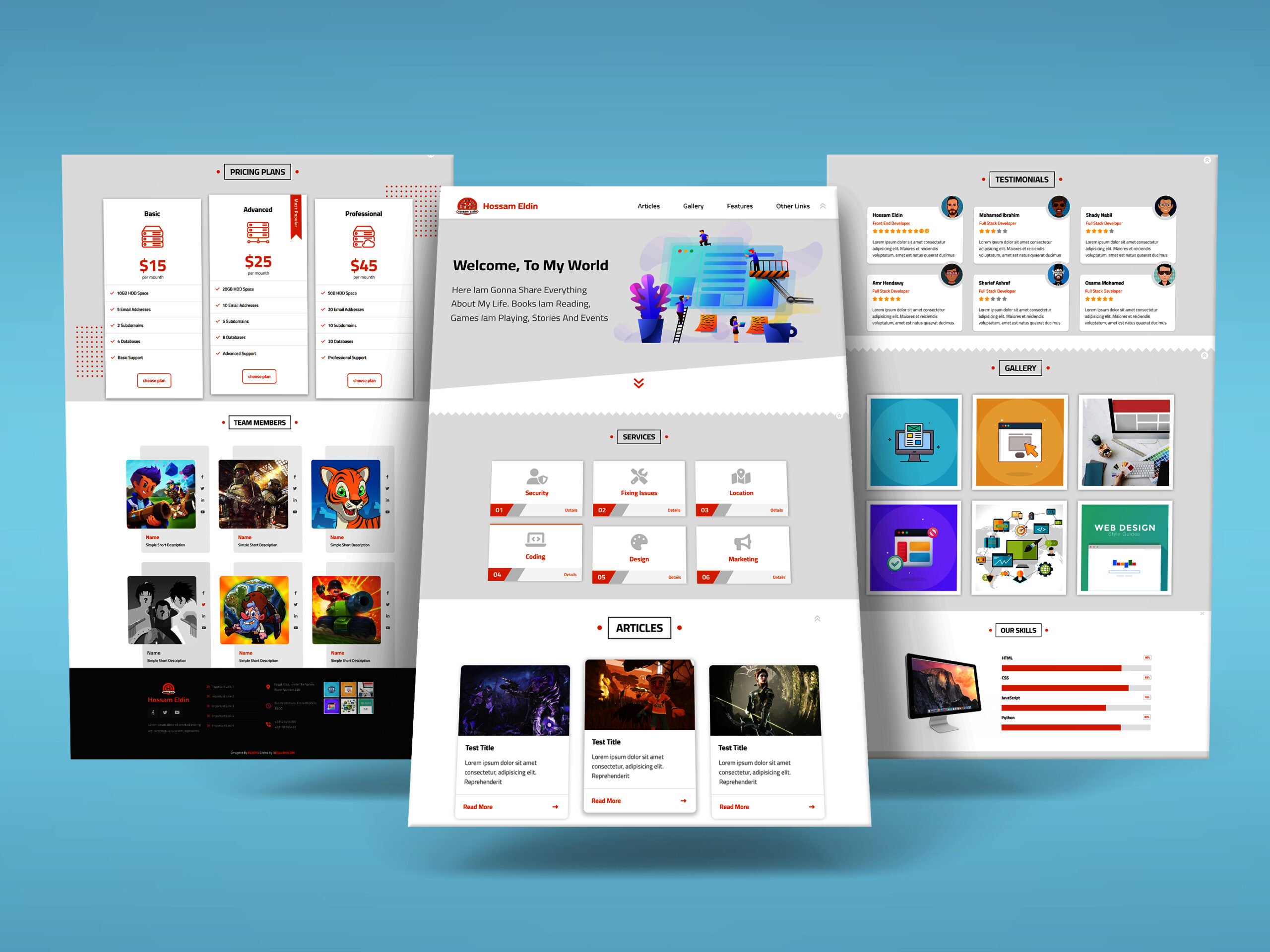 تحويل قالب التصميم (PSD-Figma ) لصفحة انترنت HTML متجاوبة