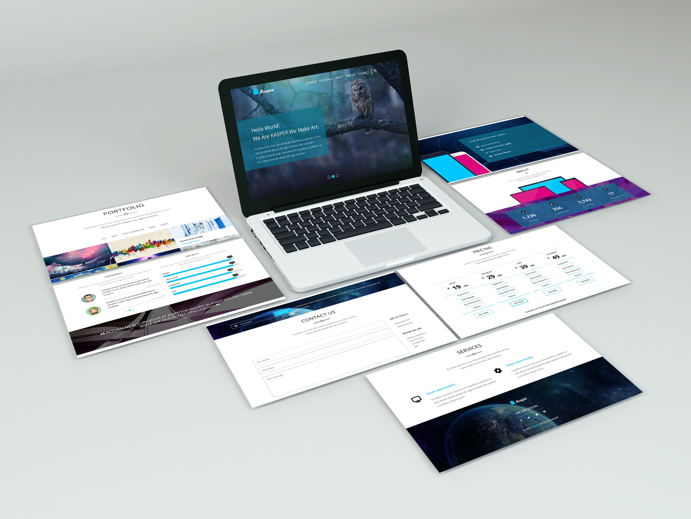 تحويل قالب التصميم (PSD-Figma ) لصفحة انترنت HTML متجاوبة
