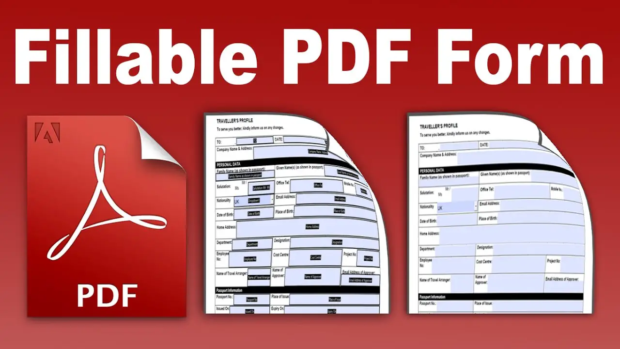 نموذج PDF قابل للتعبئة والملء وتفاعلي