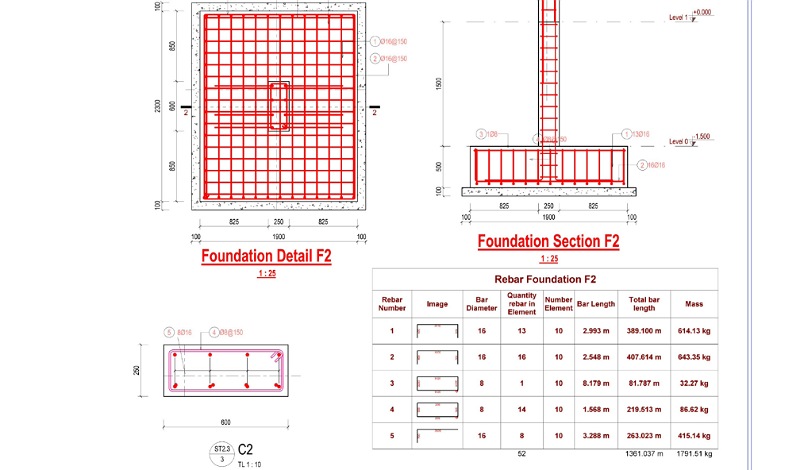 تصميم ورسم وحساب الكميات للمخططات الانشائيه بإستخدام BIM