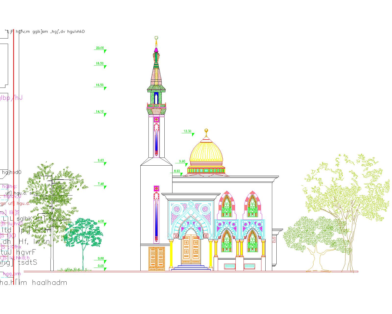 تصميم واجهة مسجد مقابل 50 دولار