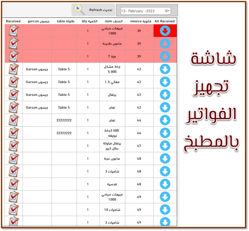 نظام محاسبة وكاشير مطعم