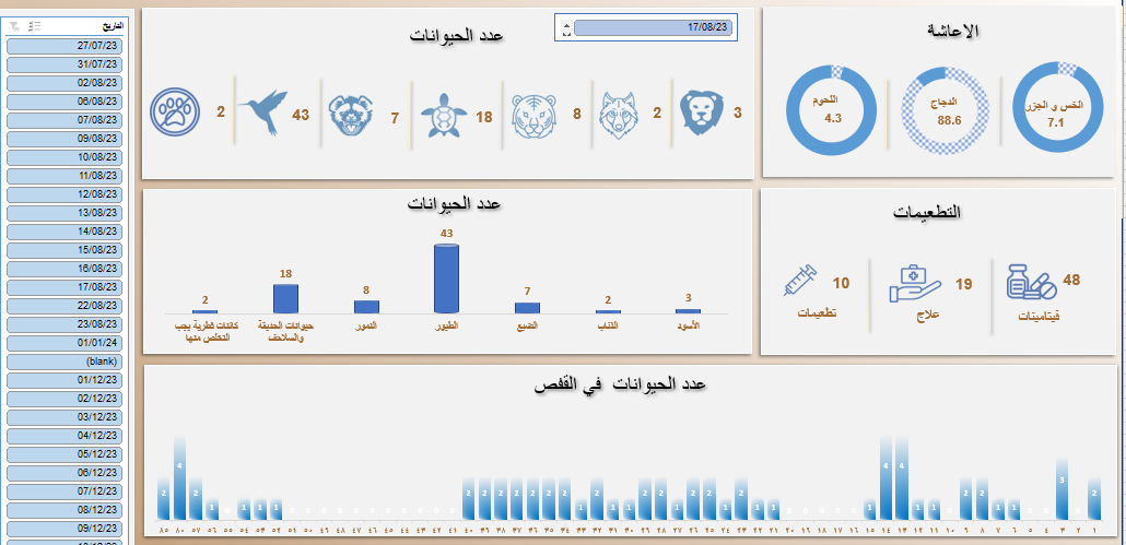 تصميم داش بورد تفاعلي بالاكسل