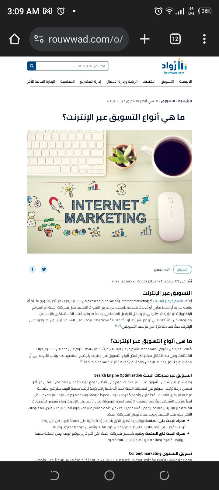 ما هي انواع التسويق عبر الانترنت؟