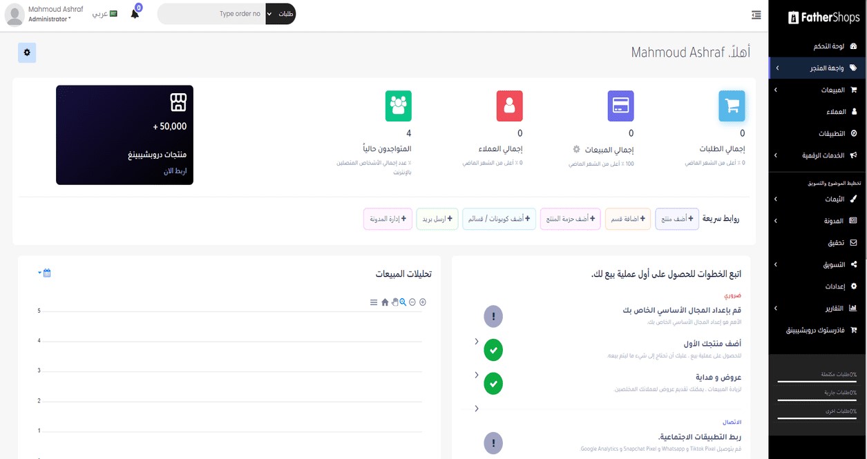 إنشاء متجر الكتروني احترافي
