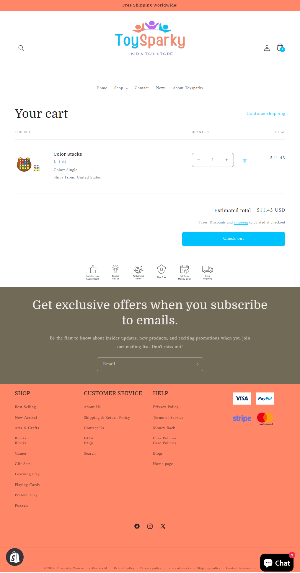 Toysparky متجر ألعاب أطفال على شوبيفاي Shopify