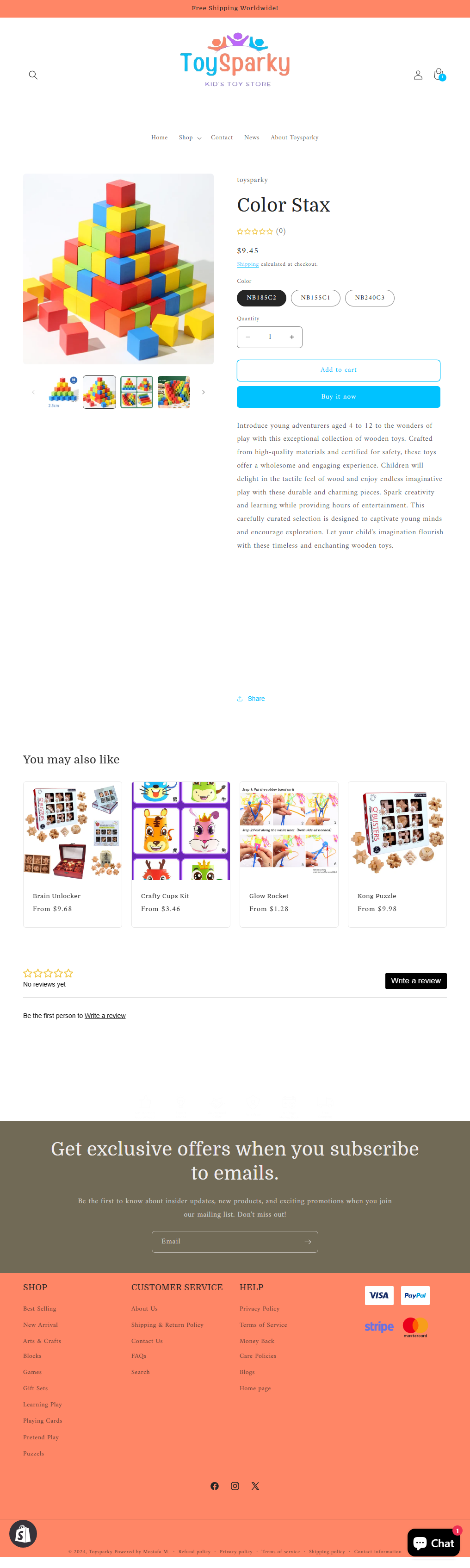 Toysparky متجر ألعاب أطفال على شوبيفاي Shopify