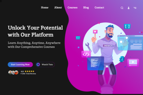 صمم موقعك الالكتروني ui/ux واحصل علي الكود كامل html,css