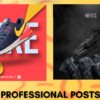 تصميم 2 بوست سوشيال ميديا مقابل 5 دولار
