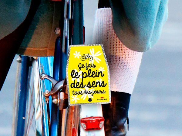 V-LOPLAK, les plaques vélos rétro-réfléchissantes (rendent plus visible la nuit). Utiles, éthiques & fun! - Photo 5