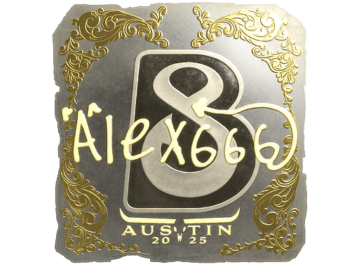 Sticker | alex666 (Gold) | Austin 2025 image
