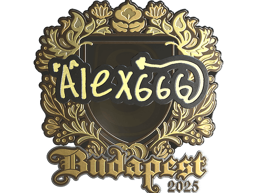 Sticker | alex666 (Gold) | Budapest 2025 image