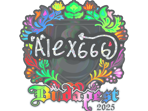 Sticker | alex666 (Holo) | Budapest 2025 image