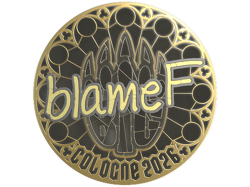 Sticker | blameF (Gold) | Cologne 2026 image