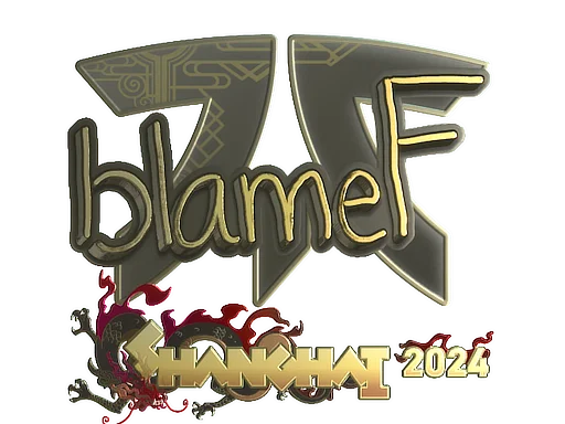 Sticker | blameF (Gold) | Shanghai 2024 image