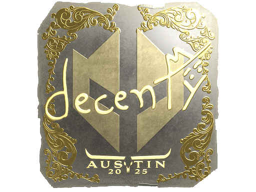Sticker | decenty (Gold) | Austin 2025 image