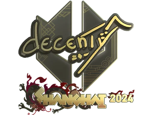Sticker | decenty (Gold) | Shanghai 2024 image