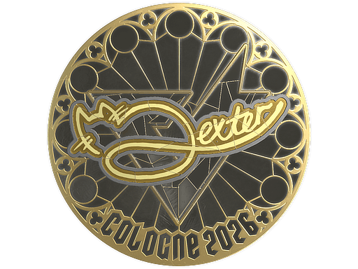 Sticker | dexter (Gold) | Cologne 2026 image