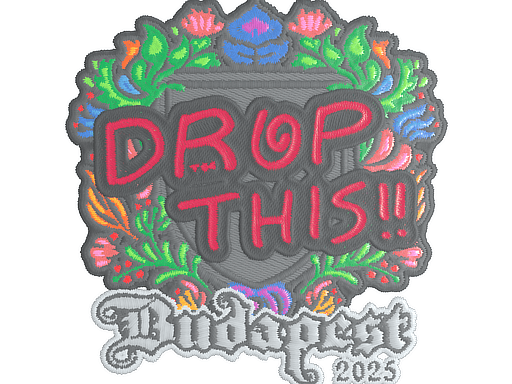 Sticker | drop (Embroidered) | Budapest 2025 image