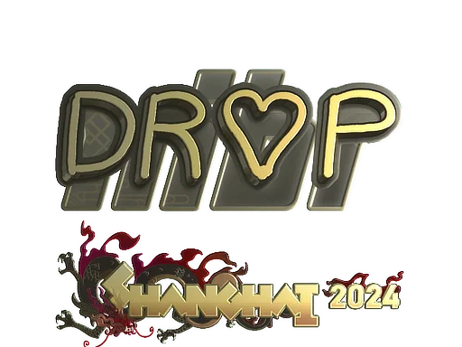 Sticker | drop (Gold) | Shanghai 2024 image