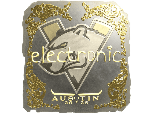 Sticker | electronic (Gold) | Austin 2025 image
