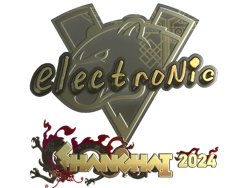 Sticker | electronic (Gold) | Shanghai 2024 image
