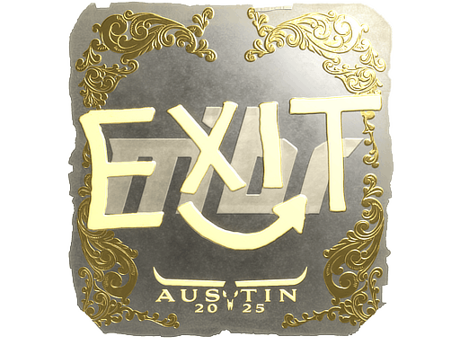 Sticker | exit (Gold) | Austin 2025 image