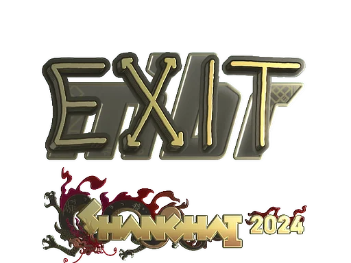 Sticker | exit (Gold) | Shanghai 2024 image