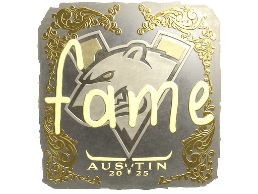 Sticker | fame (Gold) | Austin 2025 image