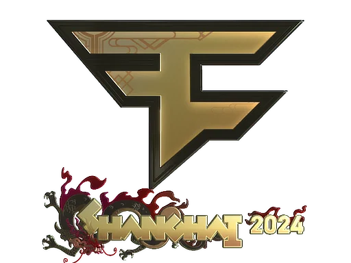 Sticker | FaZe Clan (Gold) | Shanghai 2024 image