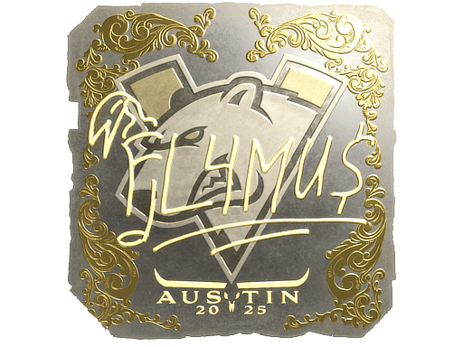 Sticker | FL4MUS (Gold) | Austin 2025 image