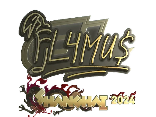 Sticker | FL4MUS (Gold) | Shanghai 2024 image