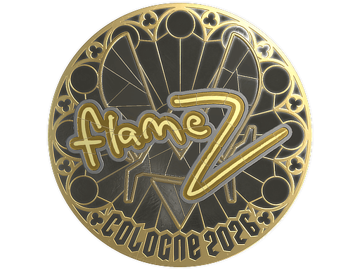 Sticker | FlameZ (Gold) | Cologne 2026 image