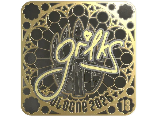 Sticker | gr1ks (Gold, Ranked) | Cologne 2026 image