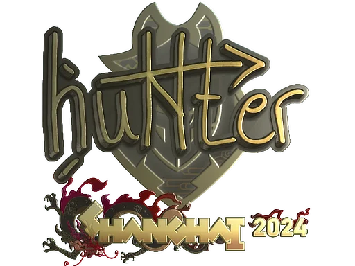 Sticker | huNter- (Gold) | Shanghai 2024 image
