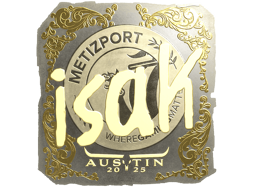 Sticker | isak (Gold) | Austin 2025 image