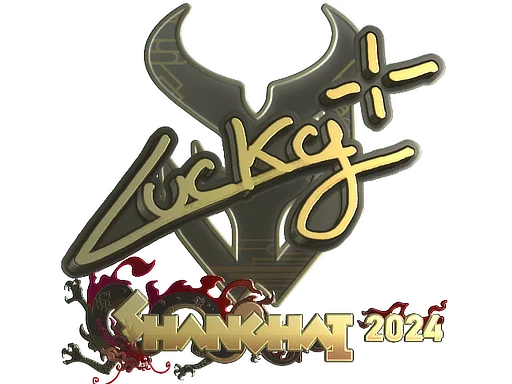 Sticker | Lucky (Gold) | Shanghai 2024 image