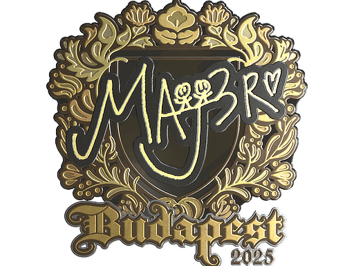 Sticker | MAJ3R (Gold) | Budapest 2025 image