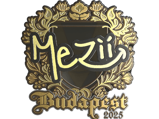 Sticker | mezii (Gold) | Budapest 2025 image