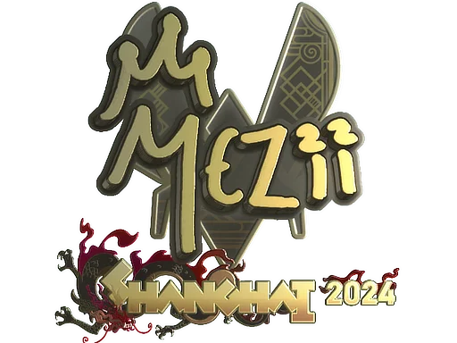 Sticker | mezii (Gold) | Shanghai 2024 image