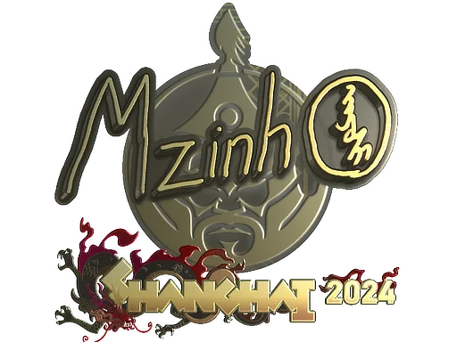 Sticker | mzinho (Gold) | Shanghai 2024 image