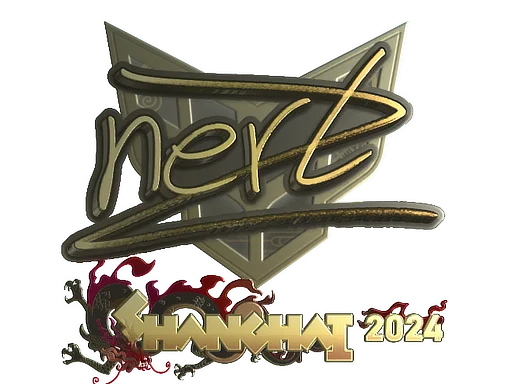 Sticker | NertZ (Gold) | Shanghai 2024 image