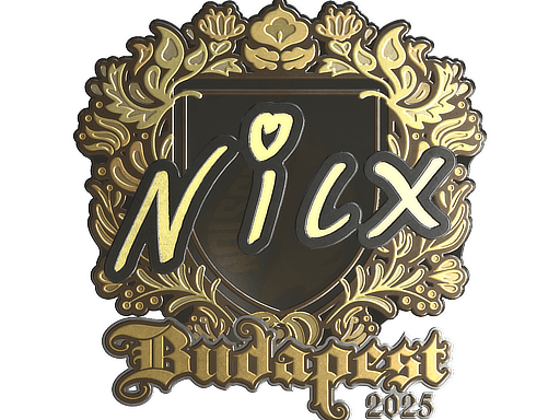 Sticker | nicx (Gold) | Budapest 2025 image