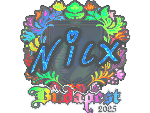 Sticker | nicx (Holo) | Budapest 2025 image