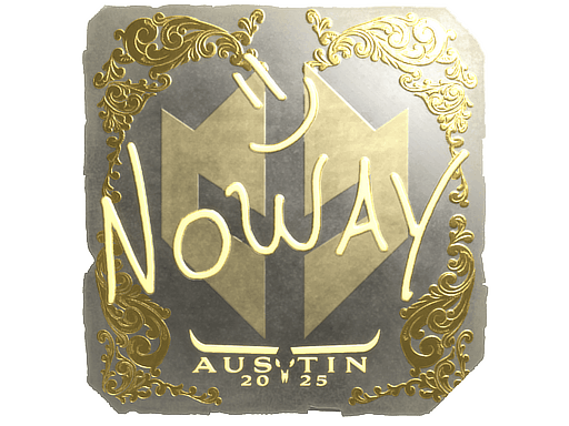 Sticker | noway (Gold) | Austin 2025 image