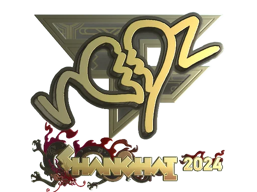 Sticker | ropz (Gold) | Shanghai 2024 image