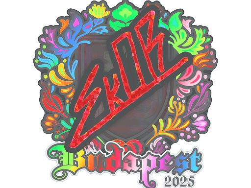 Sticker | sk0R (Holo) | Budapest 2025 image