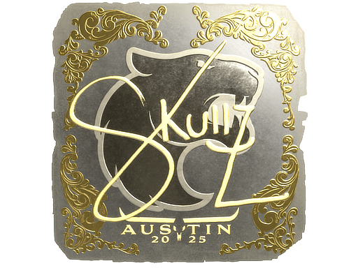 Sticker | skullz (Gold) | Austin 2025 image